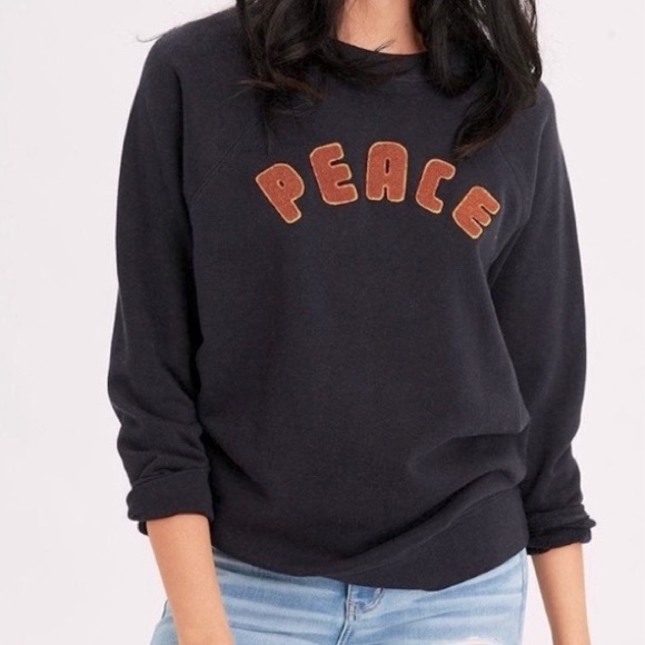 American Eagle Outfitters Tops - American Eagle Women Black Peace Pullover Sweater